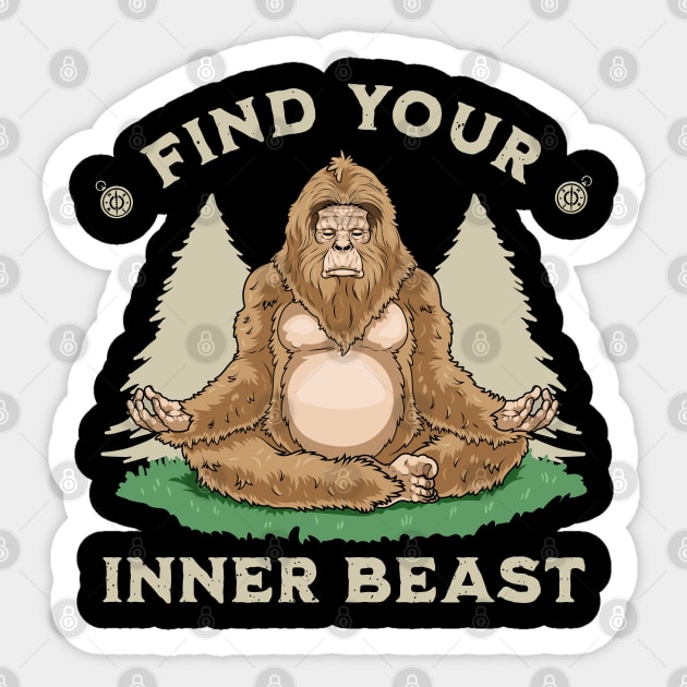 Bigfoot Yoga Sticker by GoshWow®